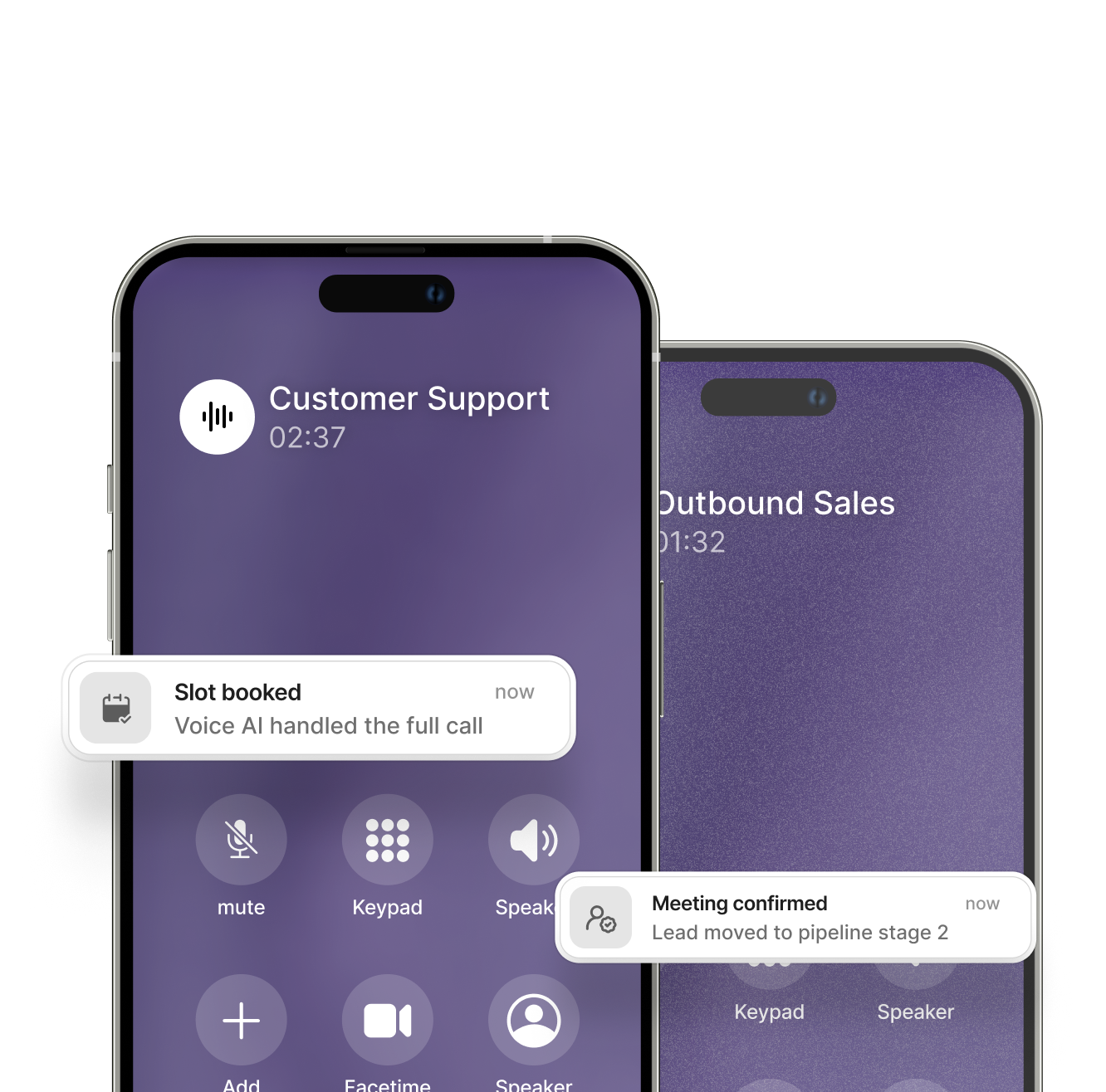 Handle inbound and outbound calls with voice AI